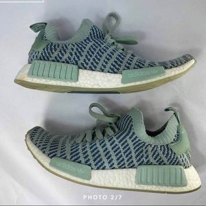 Adidas Boost NMD R1 STLT Primeknit “Ash Green” Women's Running Shoes SIZE 9